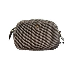 Sam Edelman Julia Quilted Camera Bag Taupe Crossbody Minimalist Vacation